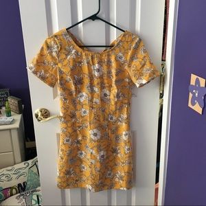 Hollister Yellow Floral Dress